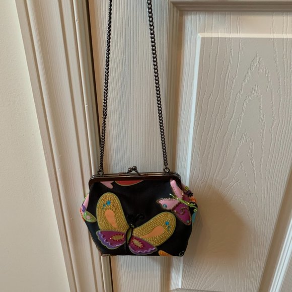 A stunning Marco Arvane black (silk?) and sequin butterfly embellished p… - Picture 7 of 7